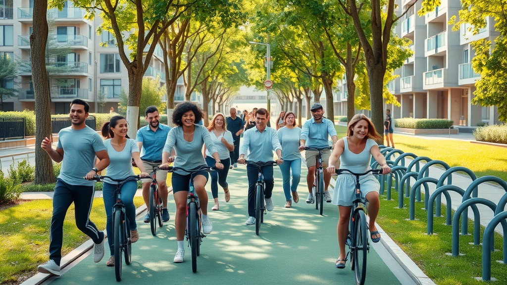 sustainable transportation walking and cycling green city pathway